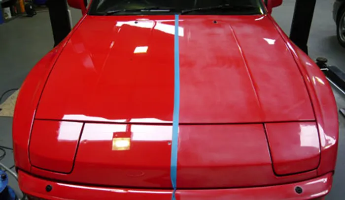 Comparison of coated versus uncoated car paint